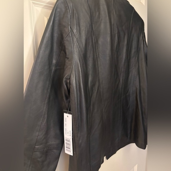 NWT Tribal Fashion Boho Genuine Leather Jacket, Black, Size 12 - Picture 7 of 10